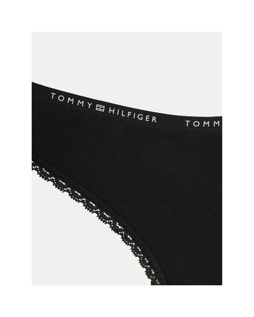 Tommy Hilfiger Black 3Er-Set Stringtangas Uw0Uw05954