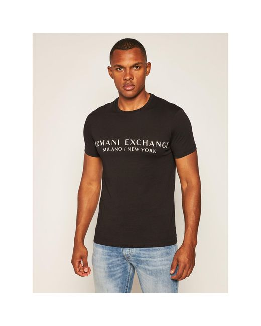 Armani Exchange T-Shirt 8Nzt72 Z8H4Z 1200 Slim Fit in Black für Herren