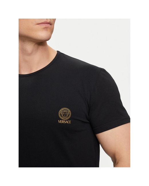 Versace T-Shirt Medusa Auu01005 Slim Fit in Black für Herren