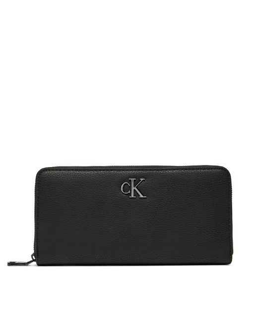 Calvin Klein Große Damen Geldbörse Minimal Monogram Zip K60K612266 