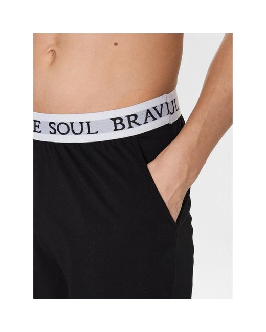 Brave Soul Pyjamashorts Mlwb-149Kev Regular Fit in Black für Herren