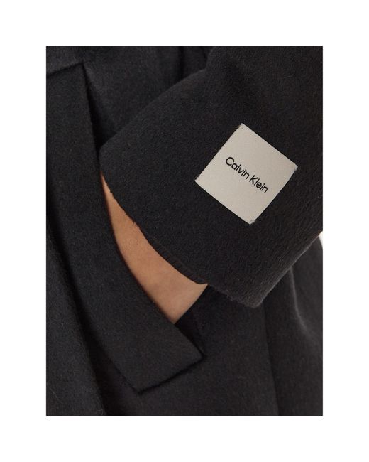 Calvin Klein Black Wollmantel K20K207700 Regular Fit