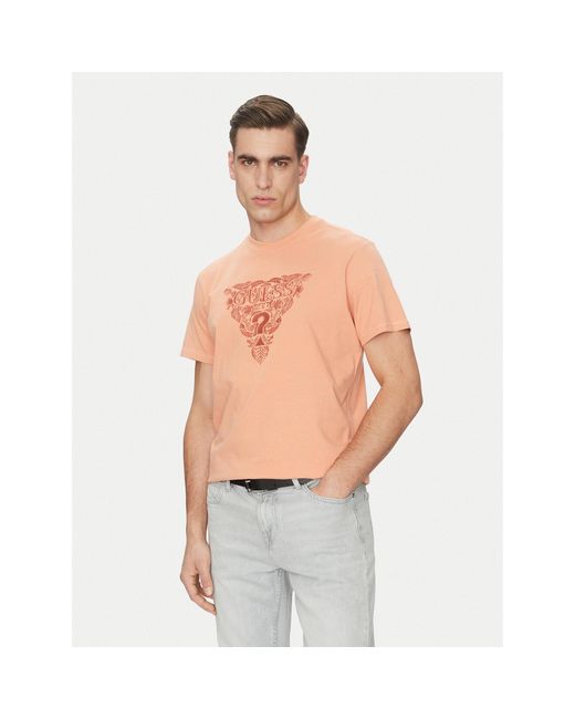 Guess T-Shirt M5Gi16 K8Fq4 Regular Fit in Orange für Herren