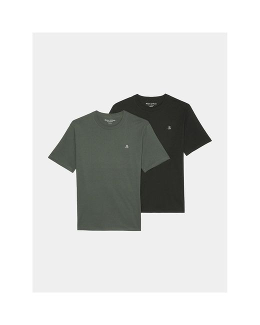 Marc O' Polo 2Er-Set T-Shirts 421 2058 09102 Regular Fit in Green für Herren