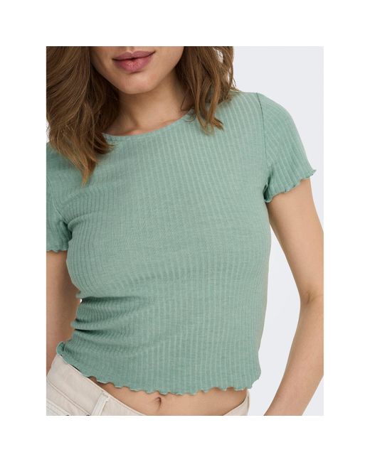ONLY Green T-Shirt Emma 15201206 Grün Regular Fit