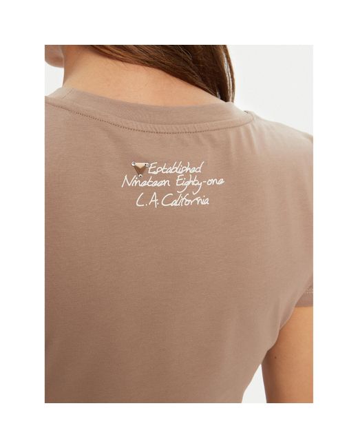 Guess Brown T-Shirt W5Ri22 J1314 Regular Fit