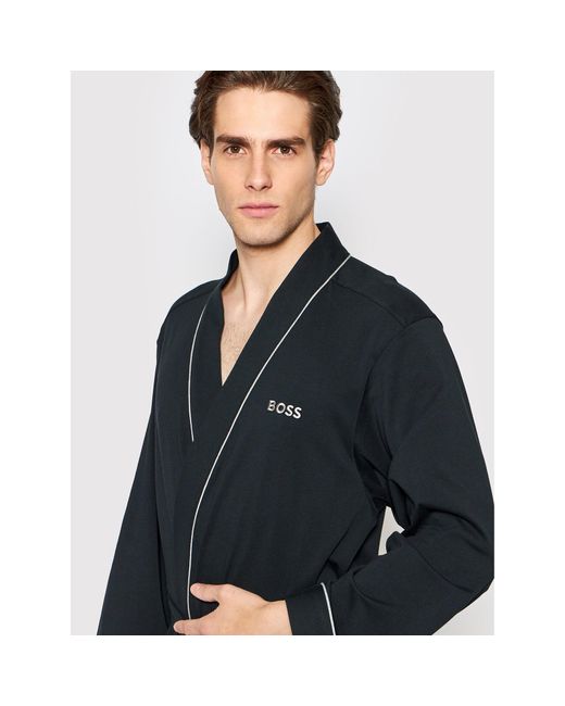 Boss Bademantel Kimono 50469624 in Black für Herren