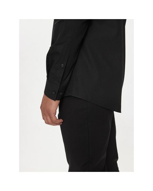 HUGO Hemd Valerio 50519812 Modern Fit in Black für Herren