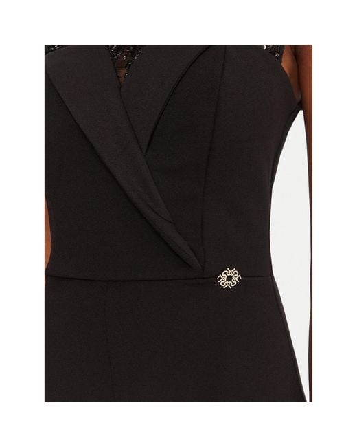 Rinascimento Black Jumpsuit Cfc0020084002 Slim Fit