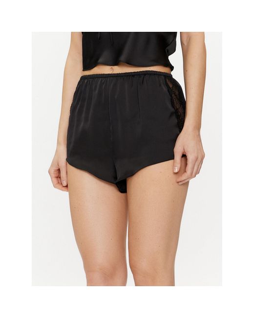 Hunkemöller Black Pyjamashorts Satin 205068 Regular Fit