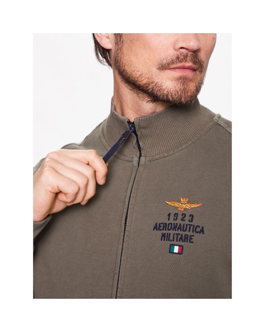 Aeronautica Militare Sweatshirt 231Fe1745F489 Grün Regular Fit in Gray für Herren