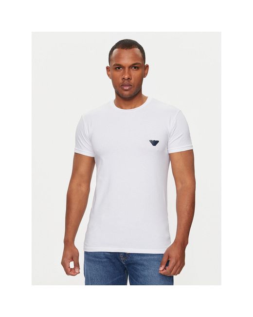 Emporio Armani T-Shirt 111035 4R512 00010 Weiß Slim Fit in White für Herren