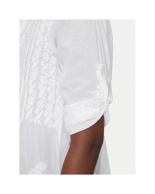 Selmark White Sommerkleid Bc196 Relaxed Fit