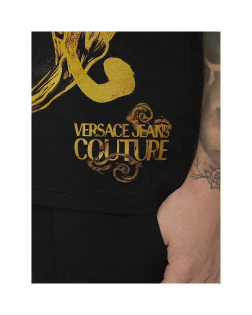 Versace T-Shirt 76Gah6Sw Regular Fit in Black für Herren