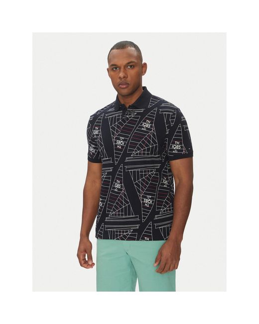 Tommy Hilfiger Poloshirt Sailing Mw0Mw39309 Regular Fit in Black für Herren