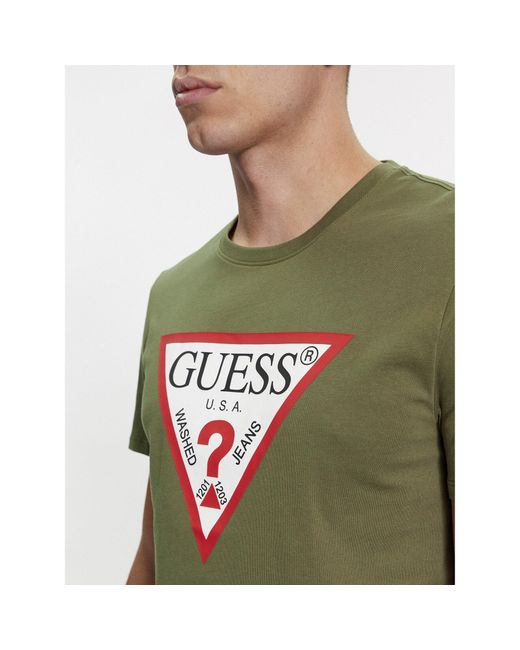 Guess T-Shirt Logo M2Yi71 I3Z14 Grün Slim Fit in Green für Herren