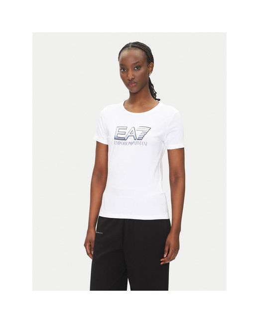 EA7 White T-Shirt 7W000183 Af10373 U0002 Regular Fit