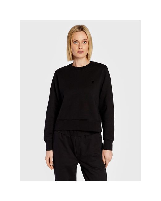 Trussardi Black Sweatshirt 56F00216 Relaxed Fit