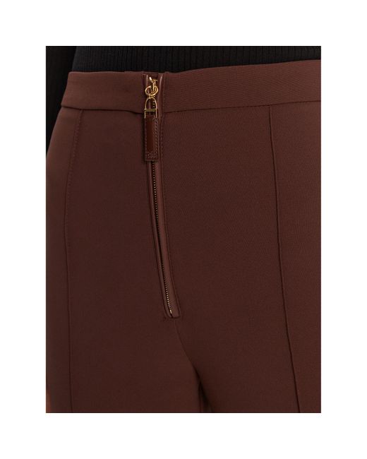 Elisabetta Franchi Brown Stoffhose Pa-122-56E2-V290 Regular Fit