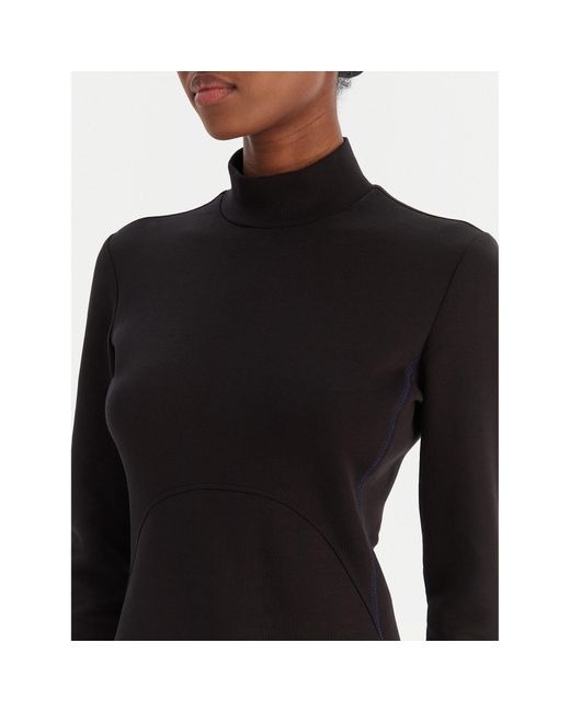 Calvin Klein Black Kleid Für Den Alltag Ls Scuba Fit And Flare Lv044D222G Regular Fit