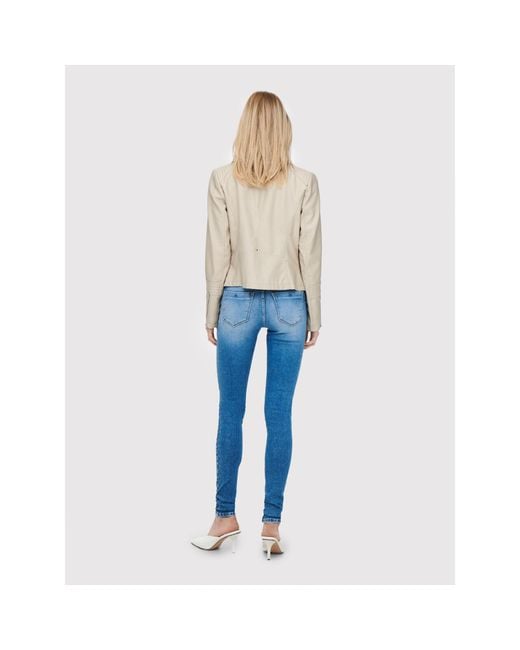 ONLY Blue Jacke Aus Kunstleder Gemma 15153079 Regular Fit