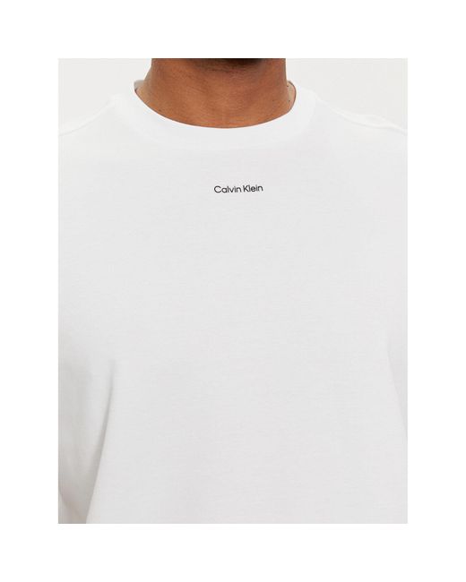 Calvin Klein T-Shirt Nano Logo K10K112487 Weiß Regular Fit in White für Herren