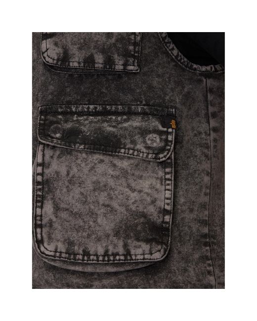Alpha Industries Weste Canvas Acid Vest 156140 Regular Fit in Black für Herren