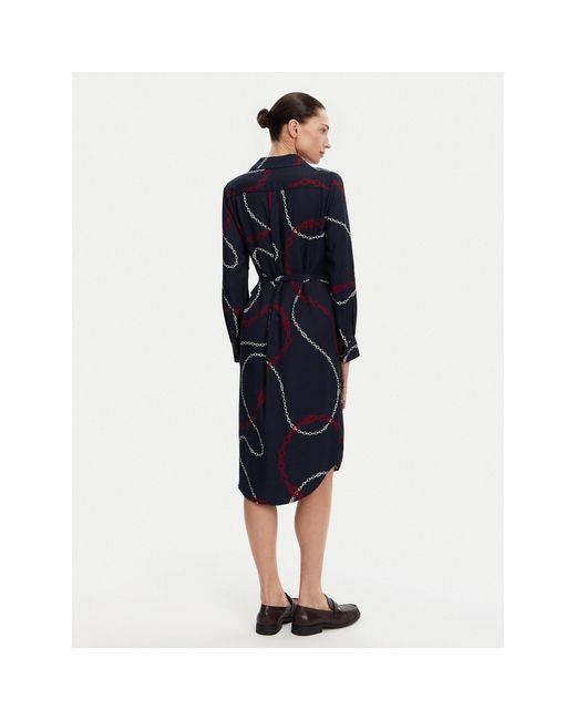 Tommy Hilfiger Blue Hemdkleid Ww0Ww44665 Regular Fit
