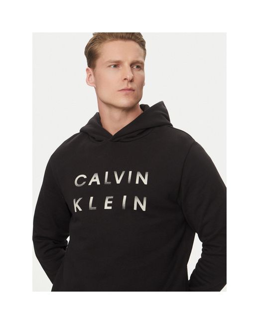 Calvin Klein Sweatshirt Enlarged Logo K10K114261 Regular Fit in Black für Herren