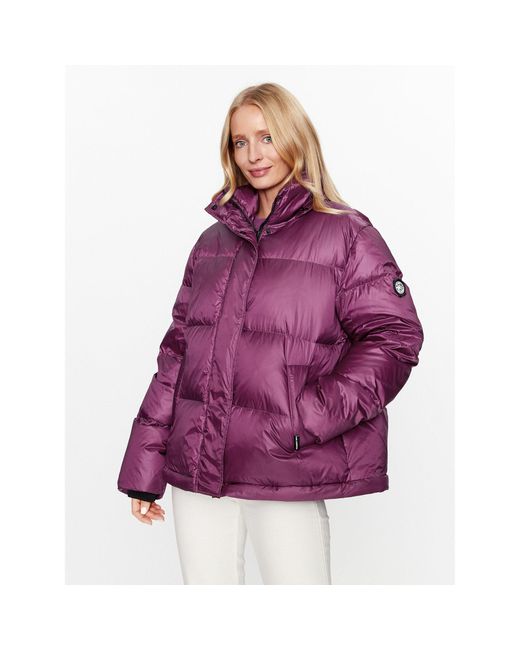 Karl Lagerfeld Purple Daunenjacke Check 236W1506 Regular Fit