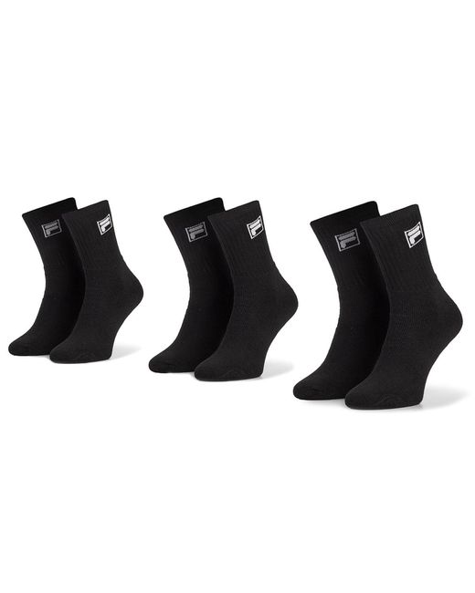 Fila Black 3Er-Set Hohe -Socken Calza Tennis Socks F9000