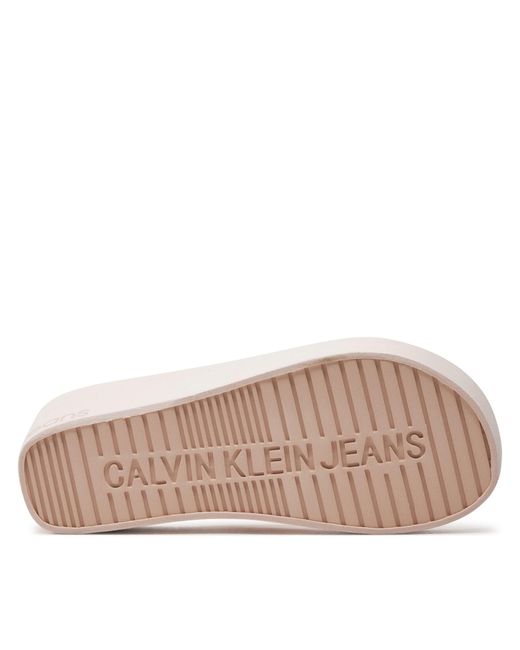 Calvin Klein Pink Zehentrenner Beach Wedge Sandal Padded Ny Yw0Yw01397