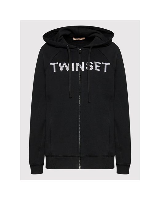 Twin Set Black Sweatshirt 221Tp2160 Relaxed Fit