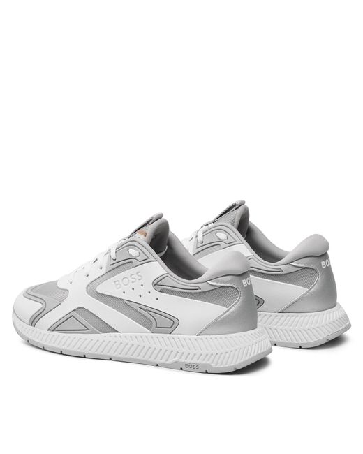 Boss Gray Sneakers Titanium 50493271 Weiß