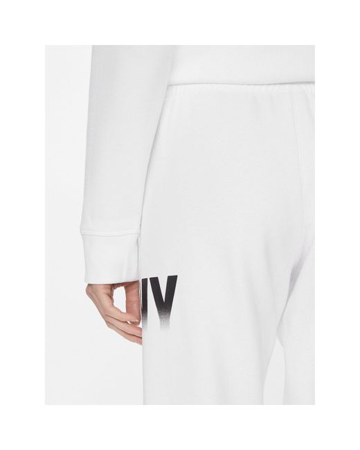 DKNY White Jogginghose Dp3P3379 Weiß Relaxed Fit