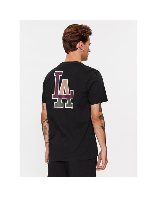 '47 T-Shirt Los Angeles Dodgers Bb012Tmkpiu599580Jk Regular Fit in Black für Herren