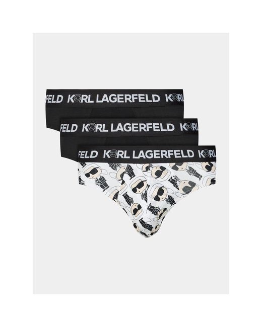 Karl Lagerfeld 3Er-Set Slips Ikonik 2.0 Brief Set (Pack 3) 236M2101 in Black für Herren
