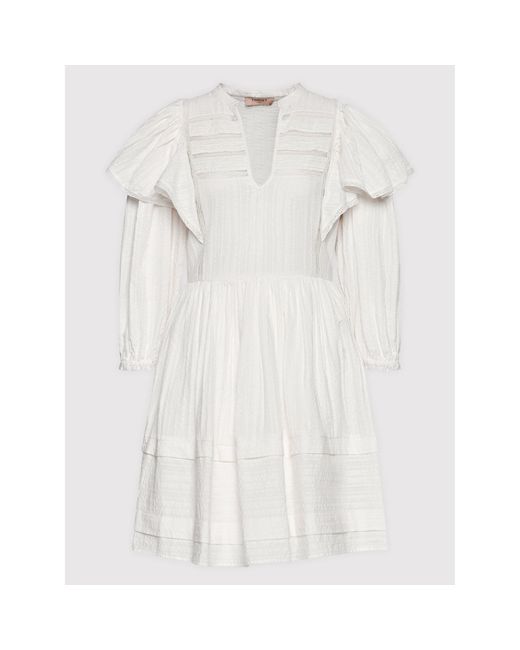 Twin Set White Kleid Für Den Alltag 221Tp2280 Weiß Regular Fit
