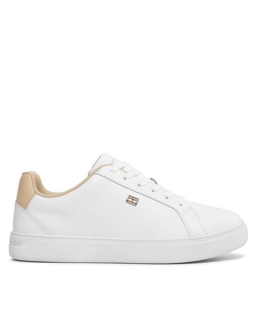 Tommy Hilfiger White Sneakers Essential Court Sneaker Fw0Fw07686 Weiß