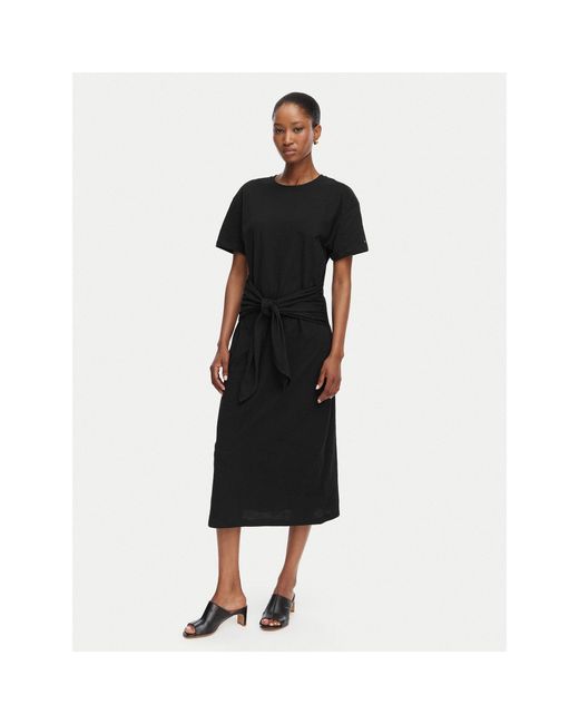 Tommy Hilfiger Black Kleid Für Den Alltag Ww0Ww48747 Relaxed Fit