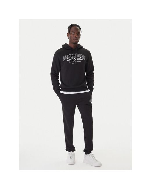 Jack & Jones Set T-Shirt, Sweatshirt Und Hose Makoto 12287681 Regular Fit in Black für Herren