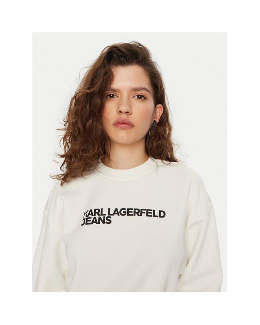 Karl Lagerfeld White Sweatshirt A1W20005 Regular Fit