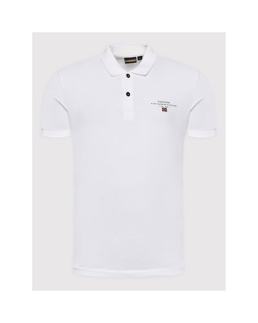 Napapijri Poloshirt Elbas Jersey Np0A4Gb4 Weiß Regular Fit in White für Herren