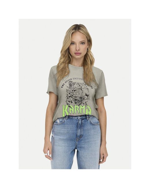 ONLY Gray T-Shirt Lucy 15307412 Regular Fit