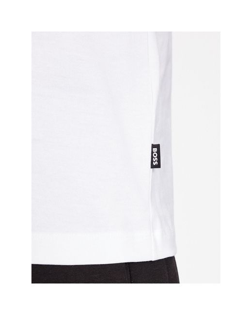 Boss T-Shirt Tiburt 420 50500760 Weiß Regular Fit in White für Herren