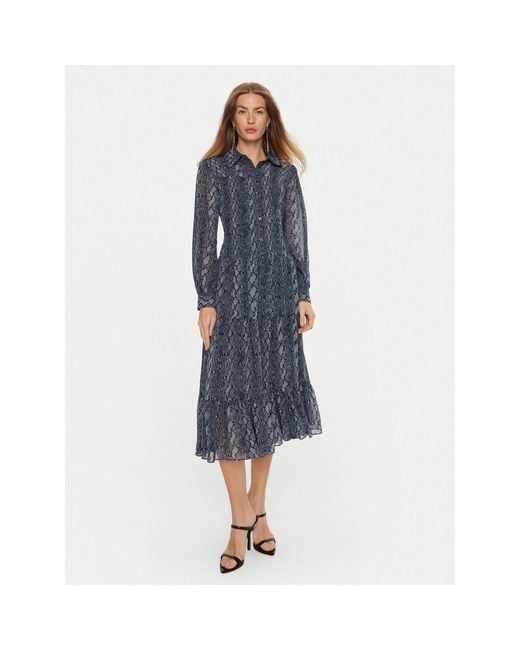 MICHAEL Michael Kors Blue Hemdkleid Mf482L7F4N Regular Fit