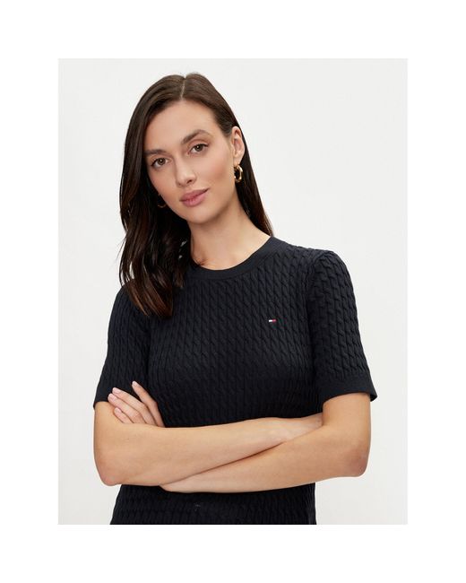 Tommy Hilfiger Black Pullover Ww0Ww41787 Schwarz Regular Fit
