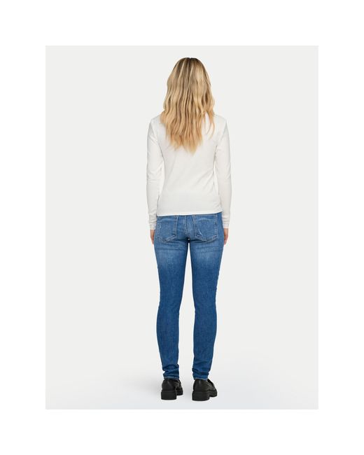 ONLY White Bluse Riley 15323159 Slim Fit
