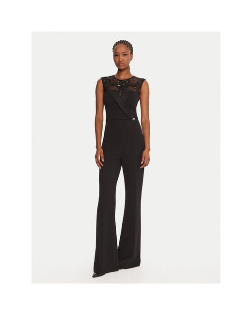 Rinascimento Black Jumpsuit Cfc0020084002 Slim Fit