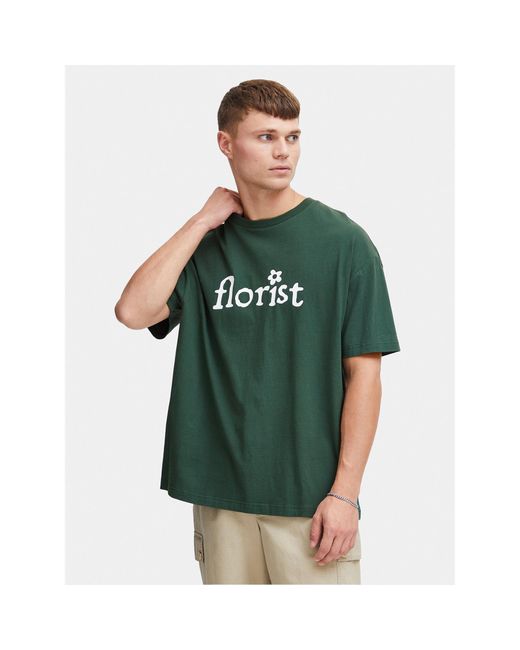 Solid T-Shirt 21108143 Grün Regular Fit in Green für Herren